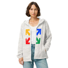 Load image into Gallery viewer, Black Mogul Draw Four Unisex lightweight zip up windbreaker
